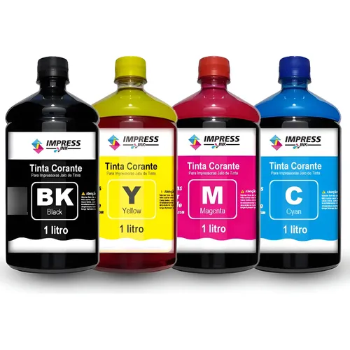 Tinta Corante Impressink CMYK para Epson Ecotank L4260, Kit com 4