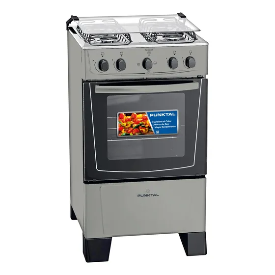Cocina Combinada Punktal Horno Electrico Acero Color Gris