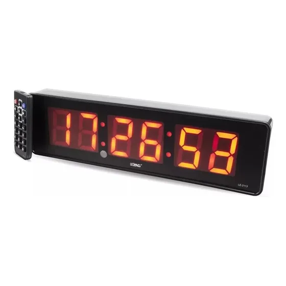 Cronometro Relógio Led Digital Parede Mesa Com Controle 2113