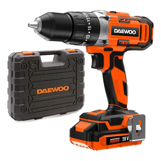 Taladro Percutor Atornillador Inalambrico Daewoo Dacd1120m Color Naranja