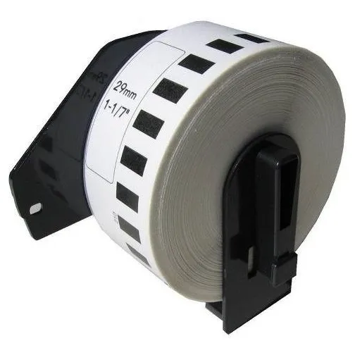 10 Rollos etiqueta DK2210 compatible Brother 29mm 30 Mts Color Blanco