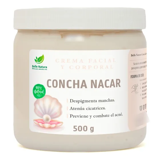 Crema Concha Nacar Anti-ácne Previene Manchas Premium 500 G Todo Tipo De Piel Día/noche