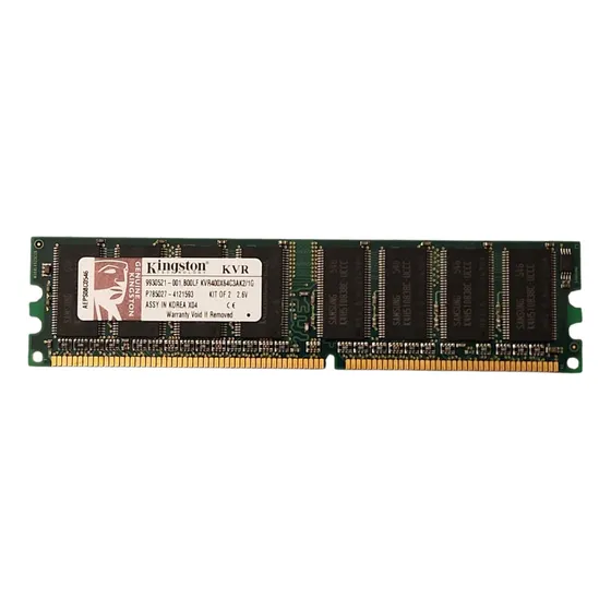 2x Memória Ram Kingston Kvr400x64c3ak2 1g Pc-3200 512mb