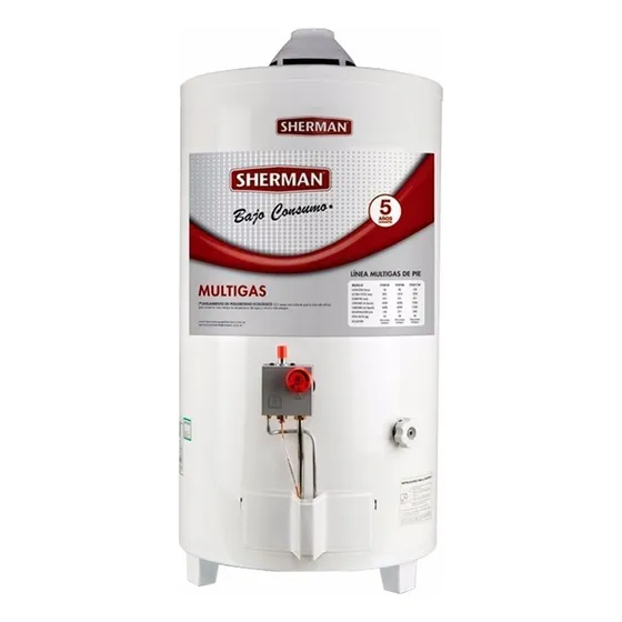 Termotanque Multigas Sherman Gas Tpgp50 Blanco 50l