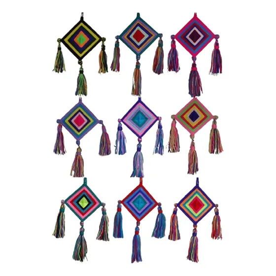 9 Ojos De Dios Huichol 15 Cm