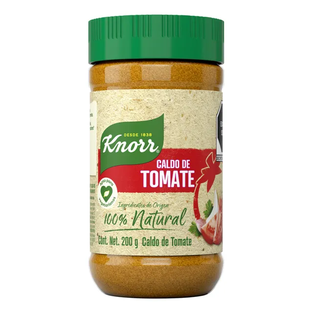 Caldo Knorr de Tomate 100% Natural sin Colorantes ni Saborizantes Artificiales 200g
