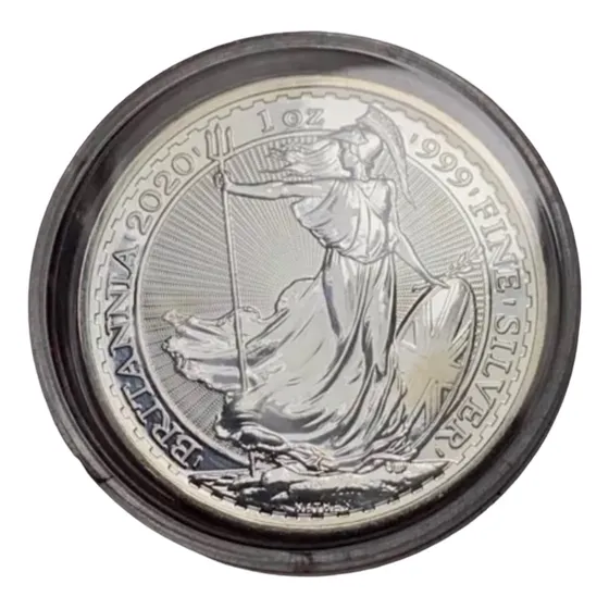 Moneda Onza Inglaterra 2 Pounds Plata 0.999 2020 Elizabeth 2