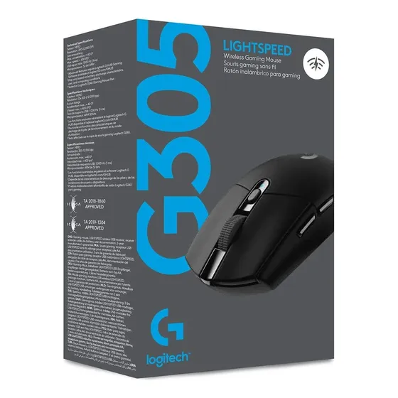 Mouse Logitech G305 Lightspeed Gaming Inalambrico Negro
