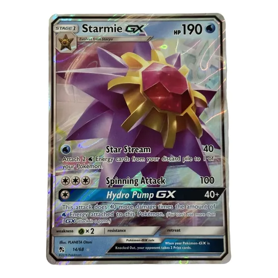 Cartas Pokemon Starmie Gx