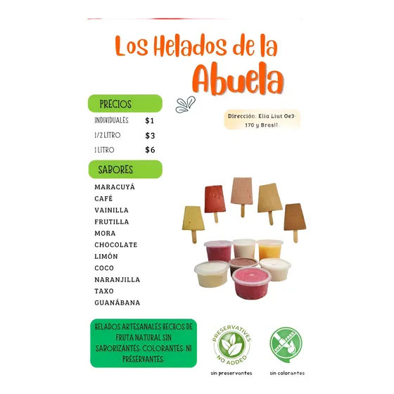 Helados Artesanales De Fruta Natural