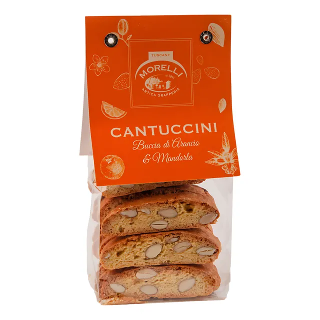 Cantuccini Bucce Naranja Y Almendras Morelli 200 Gr.