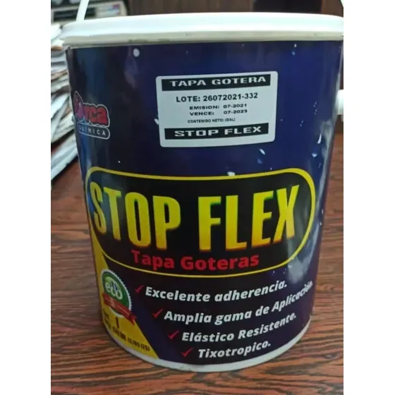 Stop Flex Tapa Gotera Impermeabilizante De Mantoflex Galón 