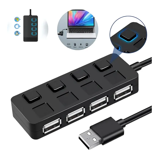 Hub Extensor De Puertos 4 Usb 2.0