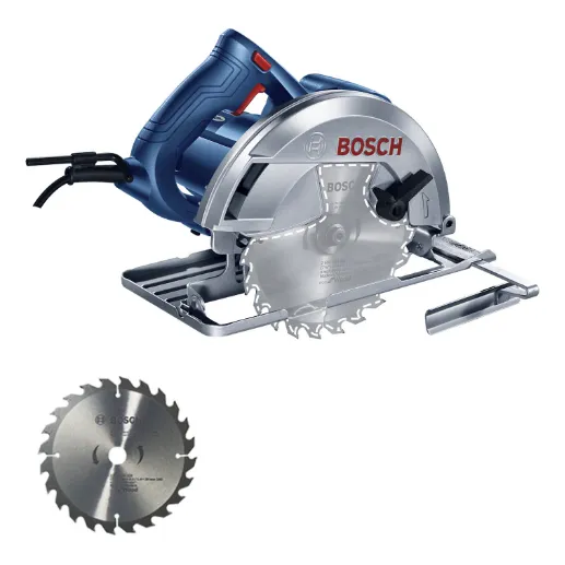 Serra circular Bosch Gks 150 1500w 220v com disco azul marinho