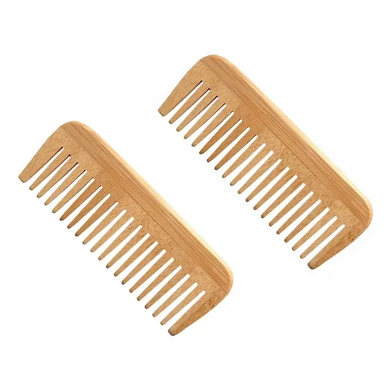 . 2×peine Dientes Anchos Para Desenredar, Peine Madera
