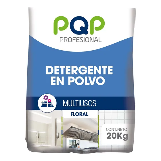 Detergente Polvo Pqp Multiusos Az Floral 20kg