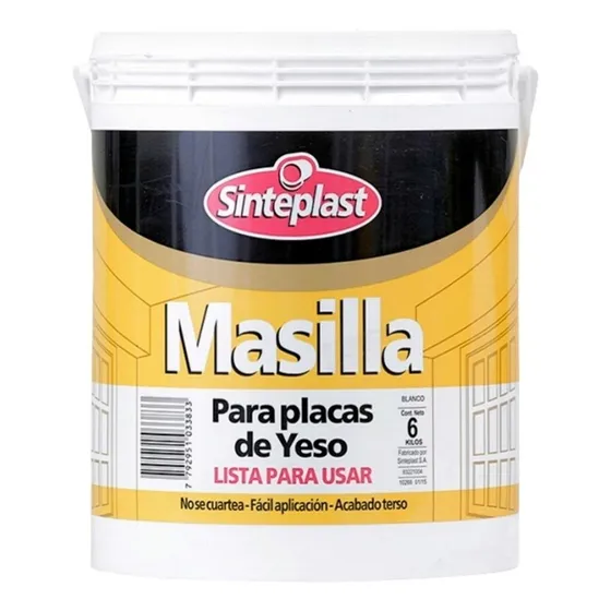 Masilla Para Placas De Yeso Sinteplast 6 Kg