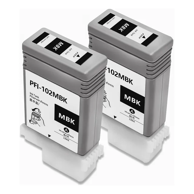 Tanque De Tinta De Pigmento Pfi-102 Mbk Compatible Con