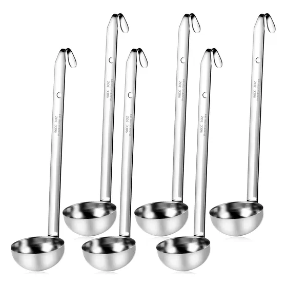 6 Cucharon Acero Inoxidable S Para Sopa Asa Larga Casa