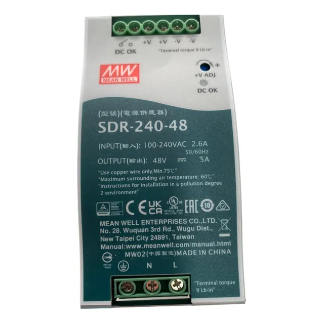 Sdr-240-48 Fuente De Alimentacion Mean Well 48v 5a 240 Watt