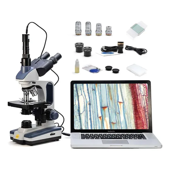 Microscopio Trinocular Camara 1,3mp 40x-2500x Bajo Pedido