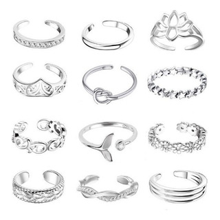 Anillo De Pie Abierto Para Mujer, 12pcs Para Articulación, Anillo De Pie Abierto Para Mujer, 12pcs Para Articulación,