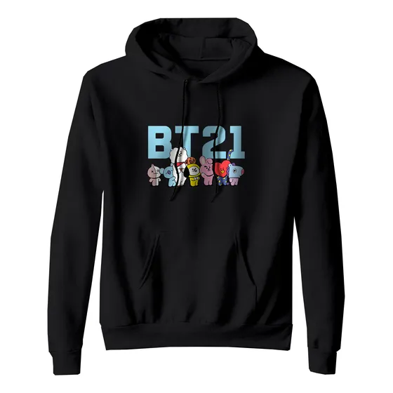 Sudadera Bts Bt21 Letras Azules Boy Band K Pop Animados