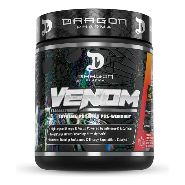 Venom Pre Workout 40 Serv, Pre Entreno Dragon Pharma