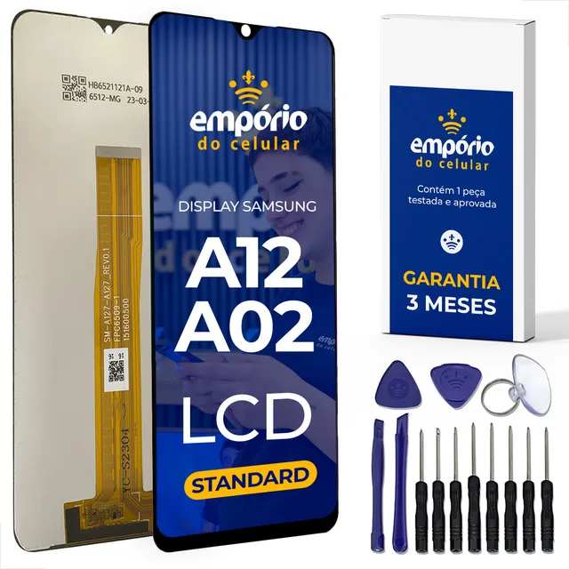 Tela Frontal Display Compatível A12 A125 A02 A022 Empório