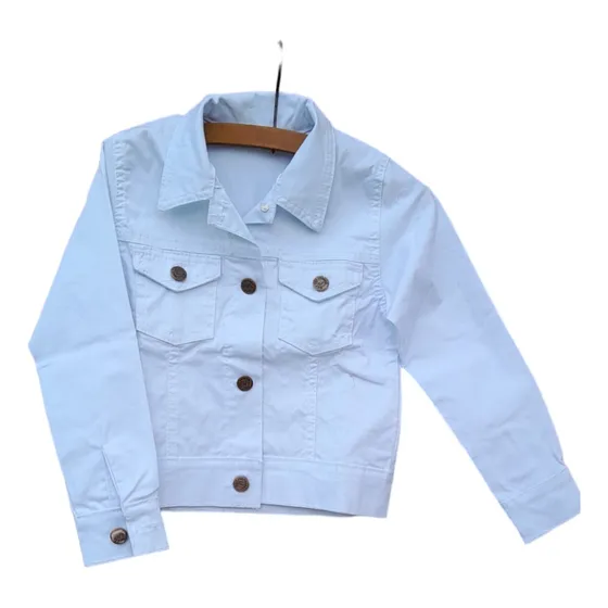 Campera Jeans Tiki Blanco Niña Infantil Talles 2 Al 16