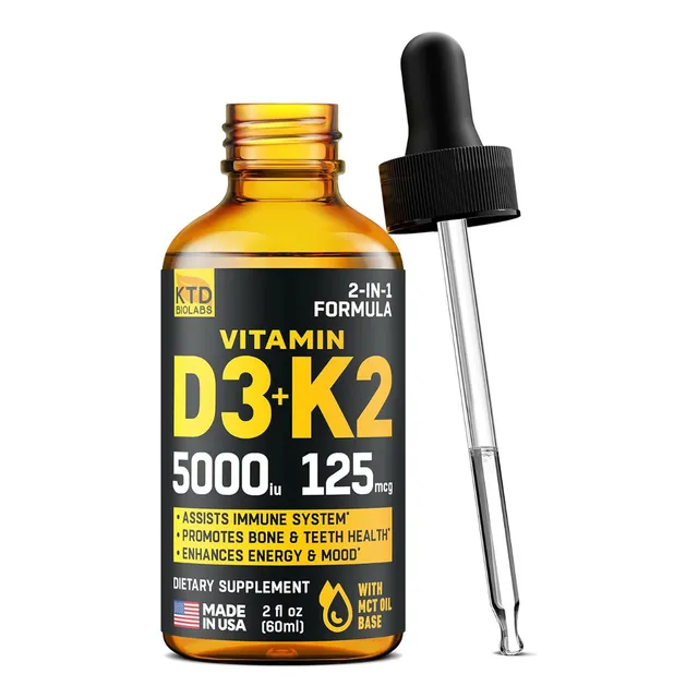 Vitamina D3 K2 Para Huesos Dientes Apoyo Al Estado De Ánimo Sabor Natural