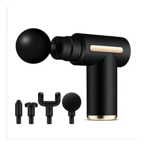 Massageador Tomate Pistola de Massagem Miofascial 4 Pontas 6 Velocidades