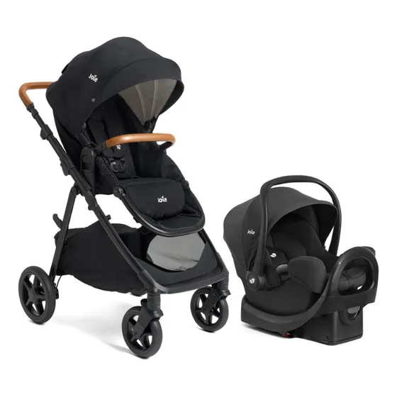 Coche Bebe Joie Ginger Travel System Con Huevito Y Base Color Shale Chasis Negro