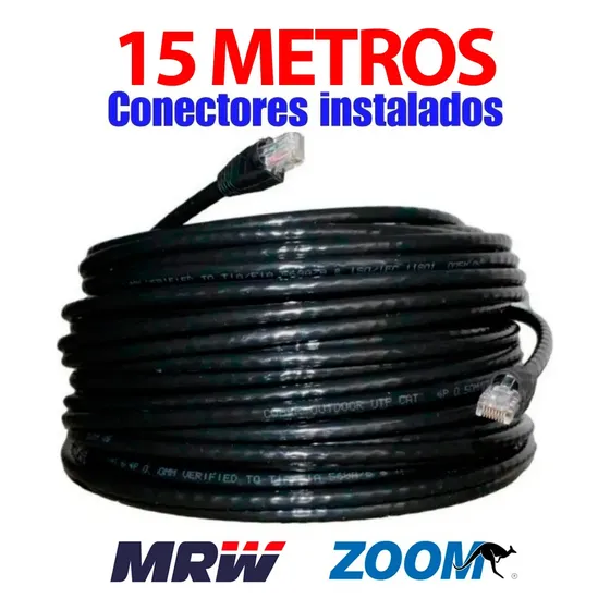 15 Mts De Cable Utp Cat5e Outdoor Intemperie  Internet
