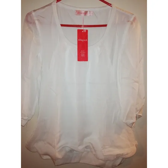 Camisa Para Dama Allegra K Original Talla L Nueva Blanca 