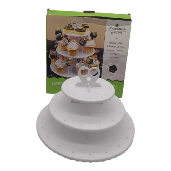 Base Circular Para Cupcakes Y Pops 3 Niveles Plastico 