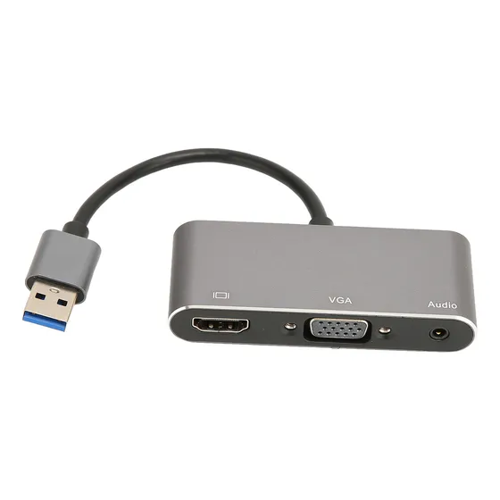 Conversor 3 Em 1 Usb3.0 Para Multimídia De Alta Definição