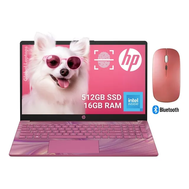 HP Pavilion Pink Intel N200 Quadcore 512 Gb SSD 16 Gb RAM Intel Uhd Graphics Incluye Windows 11 Instalado Laptop Rosa 15-fd0239 With Gift