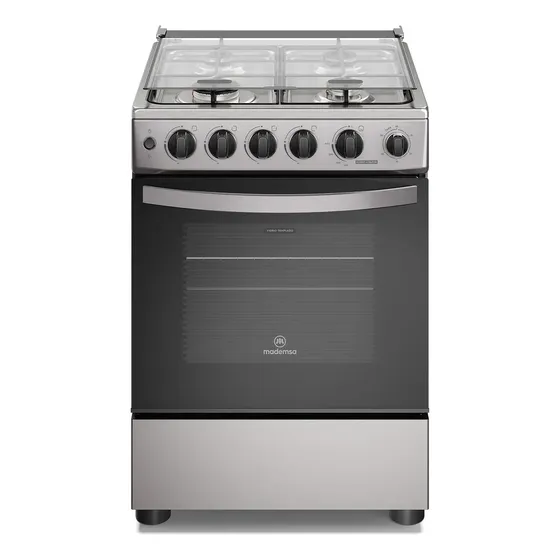 Cocina A Gas 4 Platos Horno Vapor Y Temporizador Fm4tsc