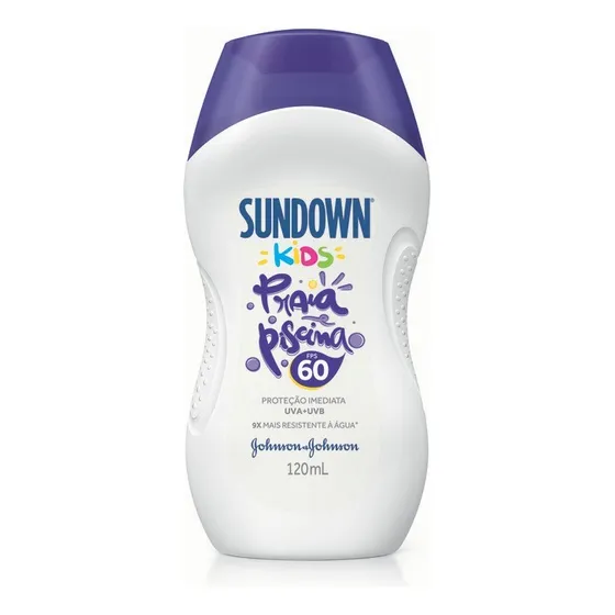 Protetor solar corpo e rosto Sundown praia e piscina kids fps60 120mL
