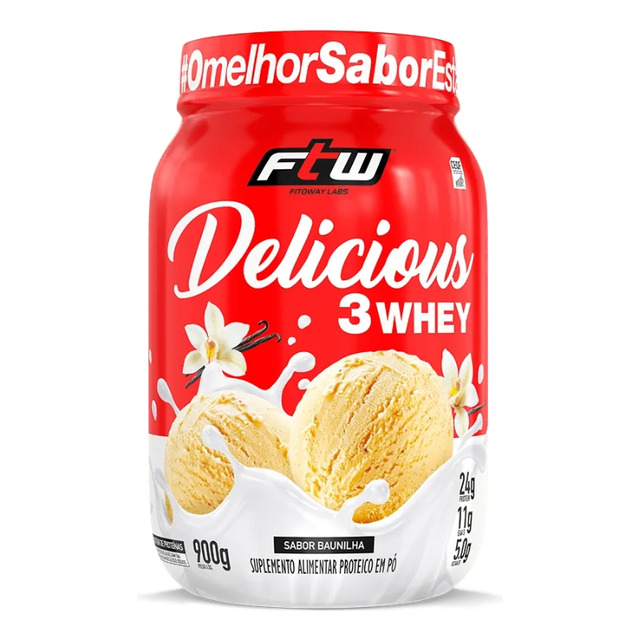 Whey Protein 3w Delicious Proteína (900g) Ftw Whey Protein 3w Delicious Proteína (900g) Ftw