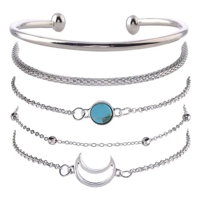Set Pulseras Luna Turqueza