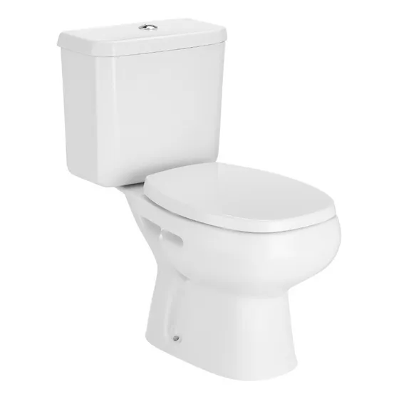 Inodoro Largo Depósito Dual Roca Mónaco Y Tapa Amortigua P Color Blanco