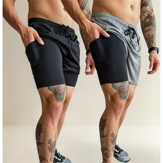 Kit 2 Shorts 2 Em 1 Masculino Sport CompressĂŁo Com Bolsos Kit 2 Shorts 2 Em 1 Masculino Sport CompressĂŁo Com Bolsos