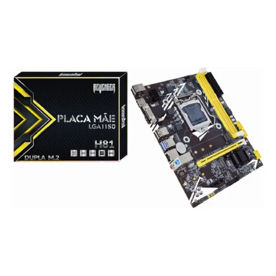 Placa Mãe H81 Revenger Intel 4 Geração Ddr3 Dupla M.2 1150