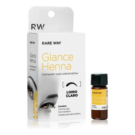Henna Para Sobrancelhas Glance Loiro Claro Rare Way Cruelty-free