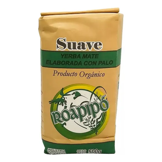 Yerba Mate Roapipo Organica Suave 12 X 500 G