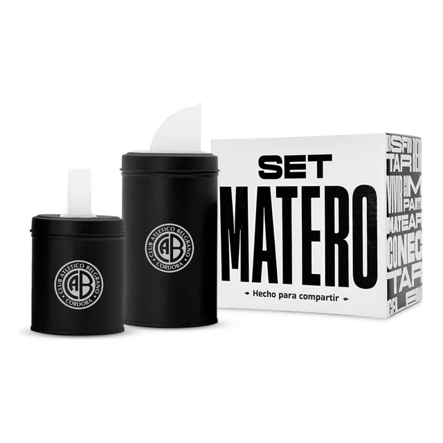 Set Yerbera Azucarera Escudo Futbol Argentino Grabado Laser