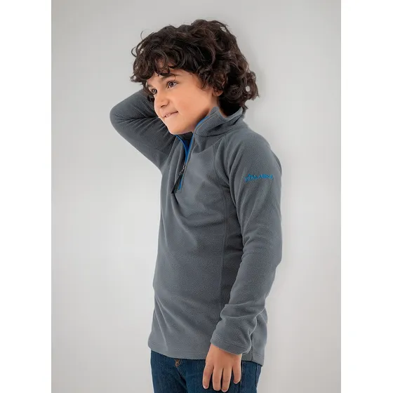 Buzo Micropolar Niños Niñas Alaska Castor Medio Cierre 