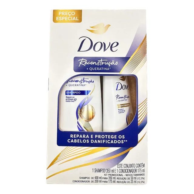 Shampoo Condicionador Dove Força Alternativa Elseve Rt5 Kit